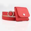 Fashionable New Personality, Hole-free Round Buckle Fine Belt Waist Bag, Women's Casual Key Coin Purse Belt, Waistband