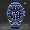 Curren-Men's Business Sports Fashion Waterproof Watch Six Pin Timing Calendar Quartz Watch