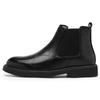 Autumn WinterNew Chelsea Men's Boots British Retro Style Solid-Color Anti-slip Soft Leather Men's Shoes Mid-top Ankle Boots