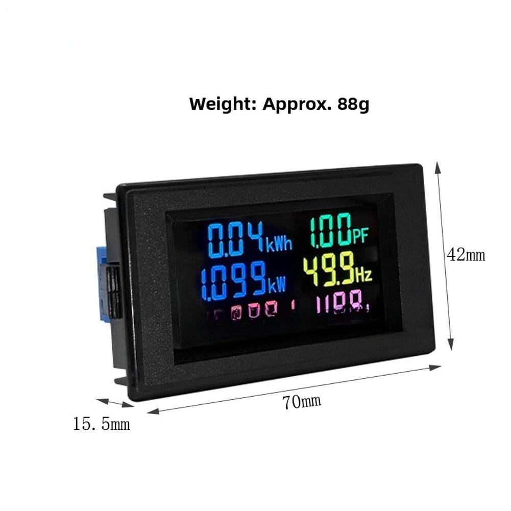 1pc LCD Digital Display Single Phase Power Meter AC 60-300V 0-100A Energy Voltage Current Frequency Power Factor Monitoring