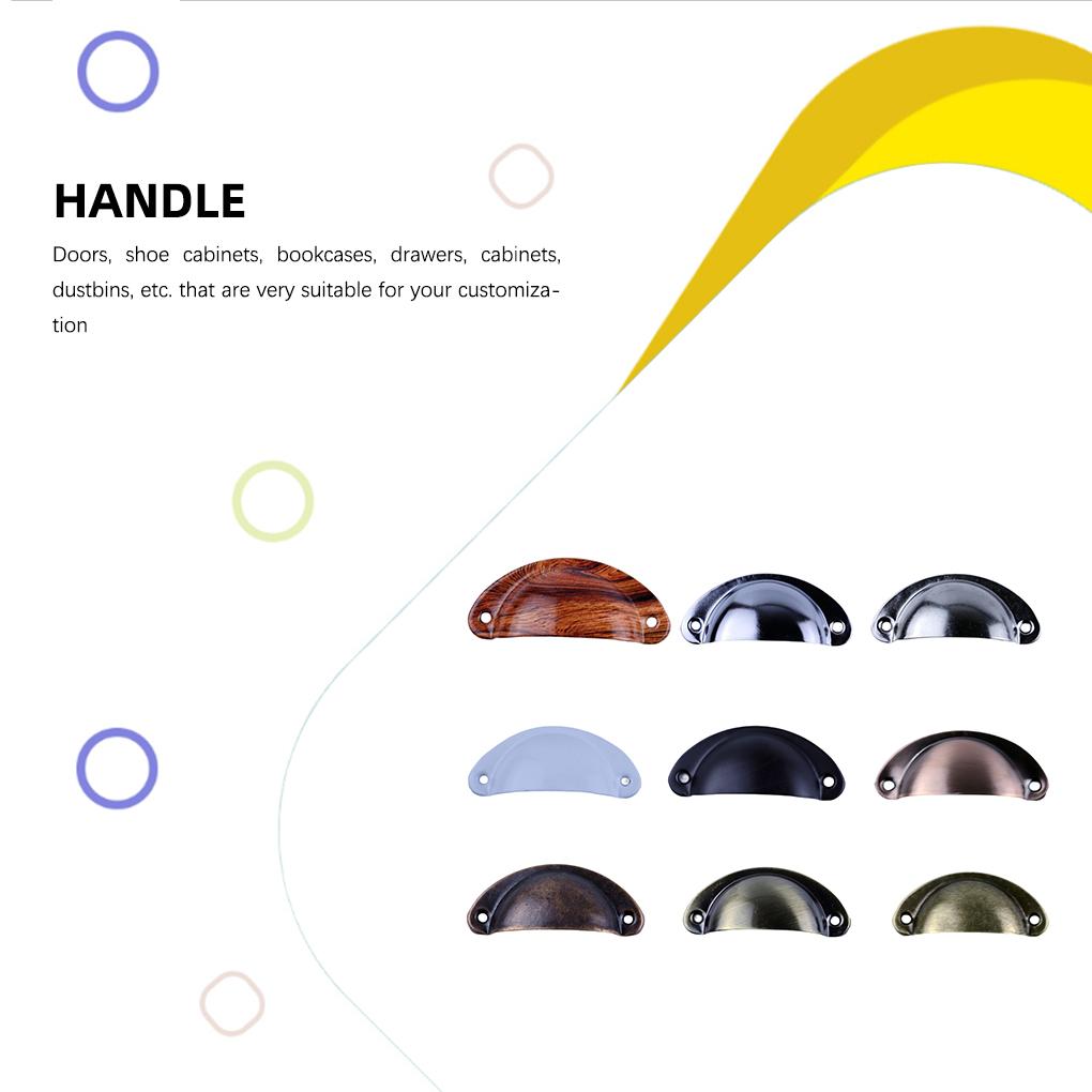 10 Pieces Drawer Handle Metal Door Cabinet Window Ear Pulls Decorative Hardware Knobs Replacement Decoration DIY Mounted