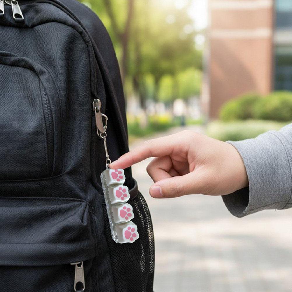 Cat Claw Fingertip Decompression Toy Kawaii Button Keycap Keychain Mobile Phone Backpack Pendant For Adult Gifts Stress Relief