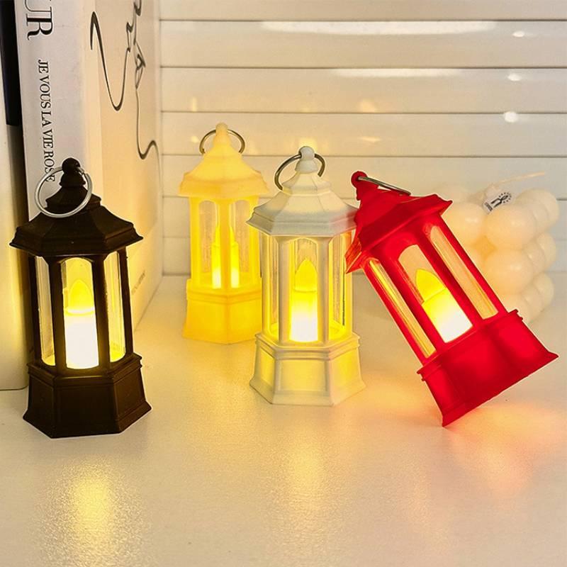 Geometric 3d Shape Mini Night Light Ins Style Led Electronic Candle Light Retro European Style Decoration
