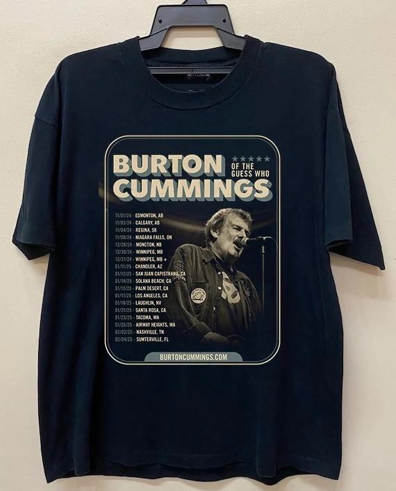 Burton Cummings и его группа в туре 2025 Футболка Полный размер S-3XL Унисекс Футболка L