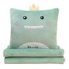 35X35Cm Car Throw Pillow Quilt Dual-Use Air Conditioning Quilt Throw Pillow Nap Blanket Two-In-One Office Throw Pillow
