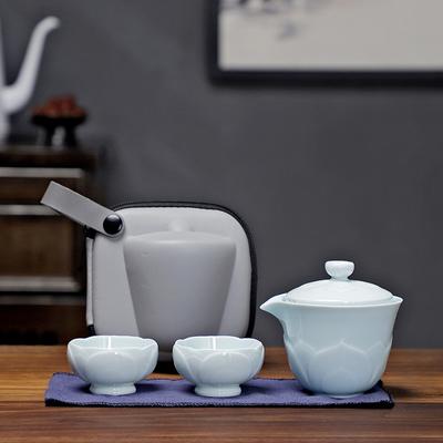 Travel Tea Set Portable Express Cup Car Mounted Outdoor Portable Tea Pot Tea Cup Ceramic Kung Fu Tea Set