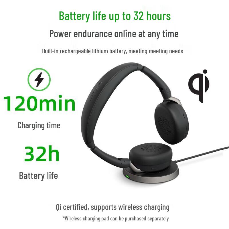 

Jabra Evolve2 65 Flex Bluetooth Noise-Cancelling Headset (CN version)