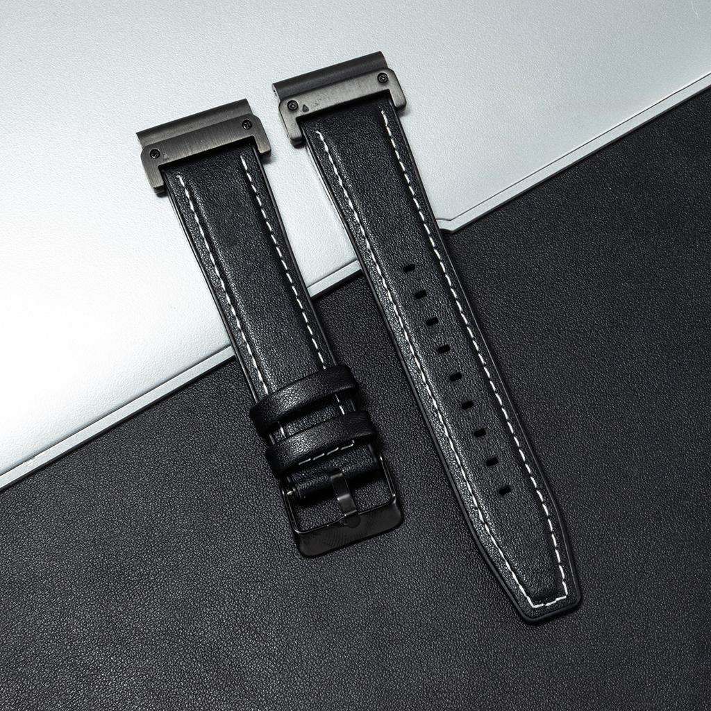 26mm 22mm Leather Strap for Garmin Watch Fenix 8 51mm 6 6x 7 7x Pro 5 5x Plus Band Vintage Bracelet Forerunner 945 925 Wristband