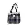 151 Cute Girl Heart Lace Woolen College Plaid Shoulder Bag Cloth Bag Portable Tote Bag