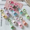 Cartoon Cute Bow Keychain Plush Doll Three-dimensional Pendant Student Bag Hanging Jewelry Gift