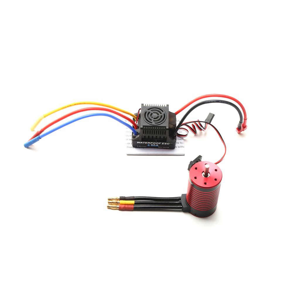 GTSKYTENRC Waterproof 3660 Brushless Motor 4200KV with 80A Brushless ESC Replacement for TRAX4