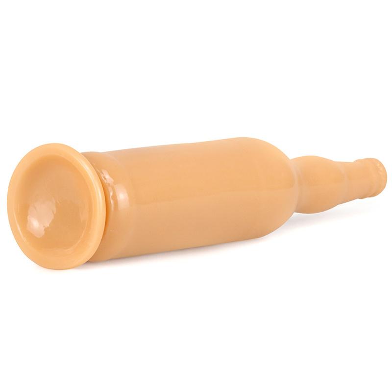 Beer Bottle Female Simulation Penis Crystal Transparent Dildo Adult Female Masturbation Stick