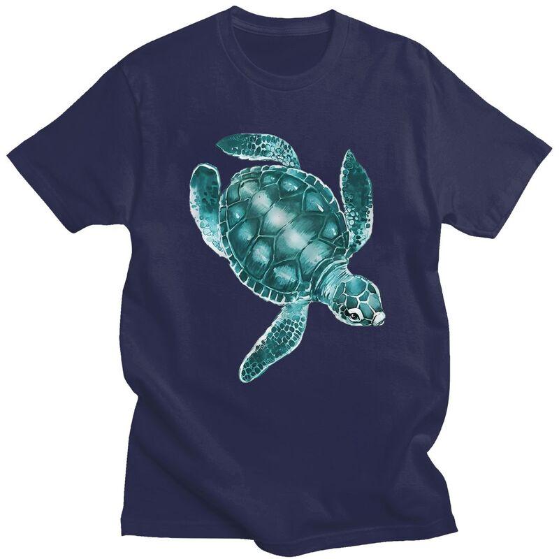 Προσαρμοσμένο Ανδρικό T-Shirt Θαλάσσια Χελώνα Κοντομάνικο Βαμβακερό T-Shirts Κλασικό T-Shirt Casual T-Shirt Χαλαρή Εφαρμογή Ρούχα