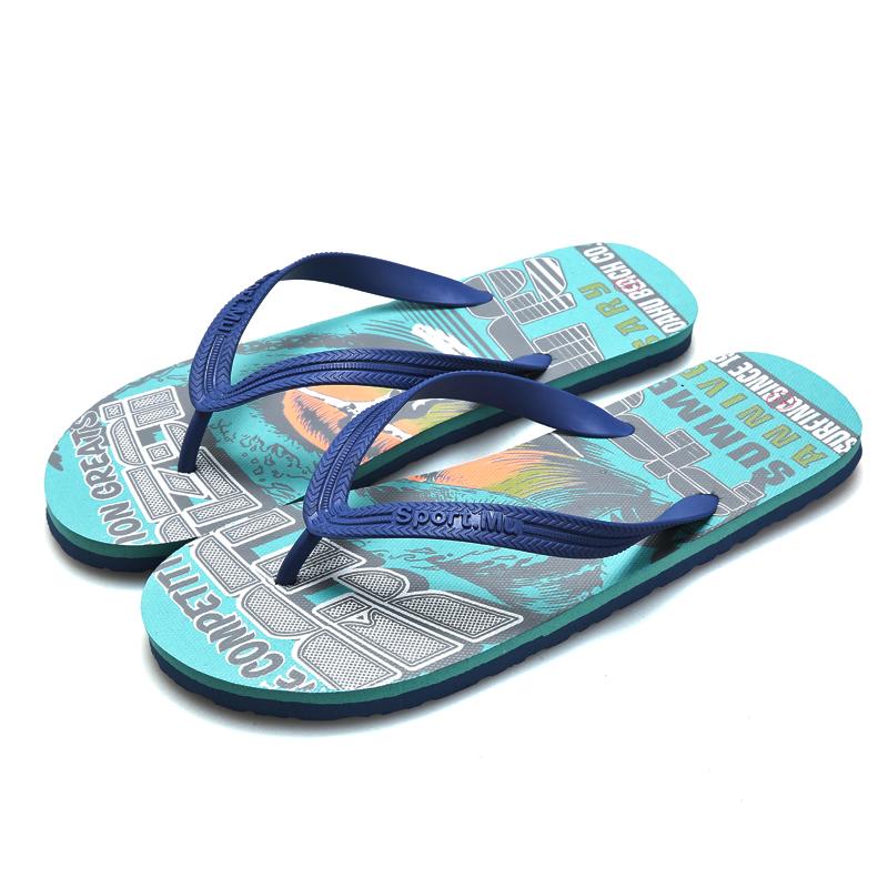 Cheap Summer Man Flip Flops Non-slip Beach Slippers Men Outdoor Green Men's Flip-Flops Fashion Slides Flat chinelo masculino