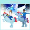 New Festive Light Blue Unicorn Pony Costume For Halloween Family Cosplay Fun