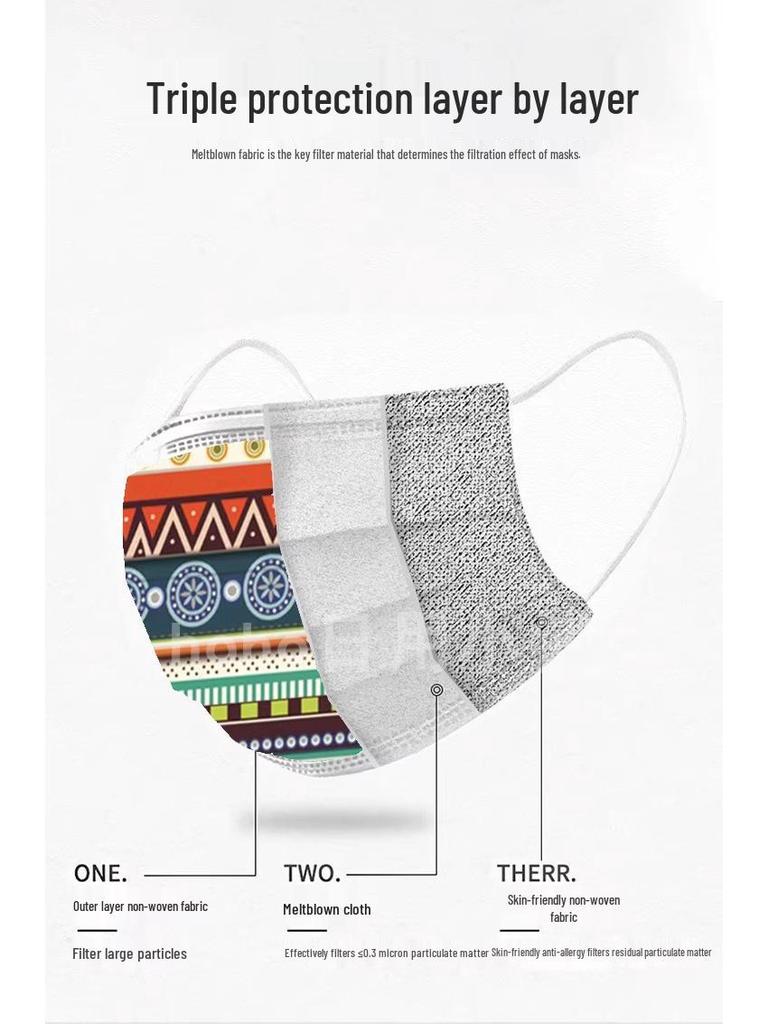 Colorful Disposable Baby Masks - Breathable, Protective, Daily Wear for Children