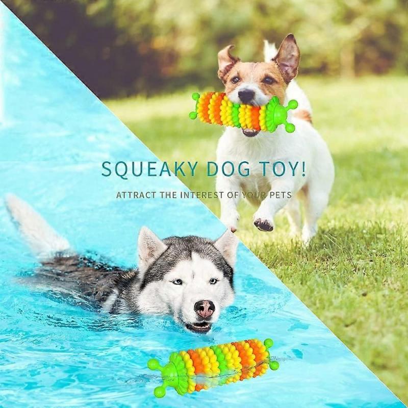 Dog Toy for Aggressive Chewers, Tooth Cleaning Dog Chew Toy for Small To Medium Dogs, Rubber Outdoor Interactive Dental Care Puppy, Green