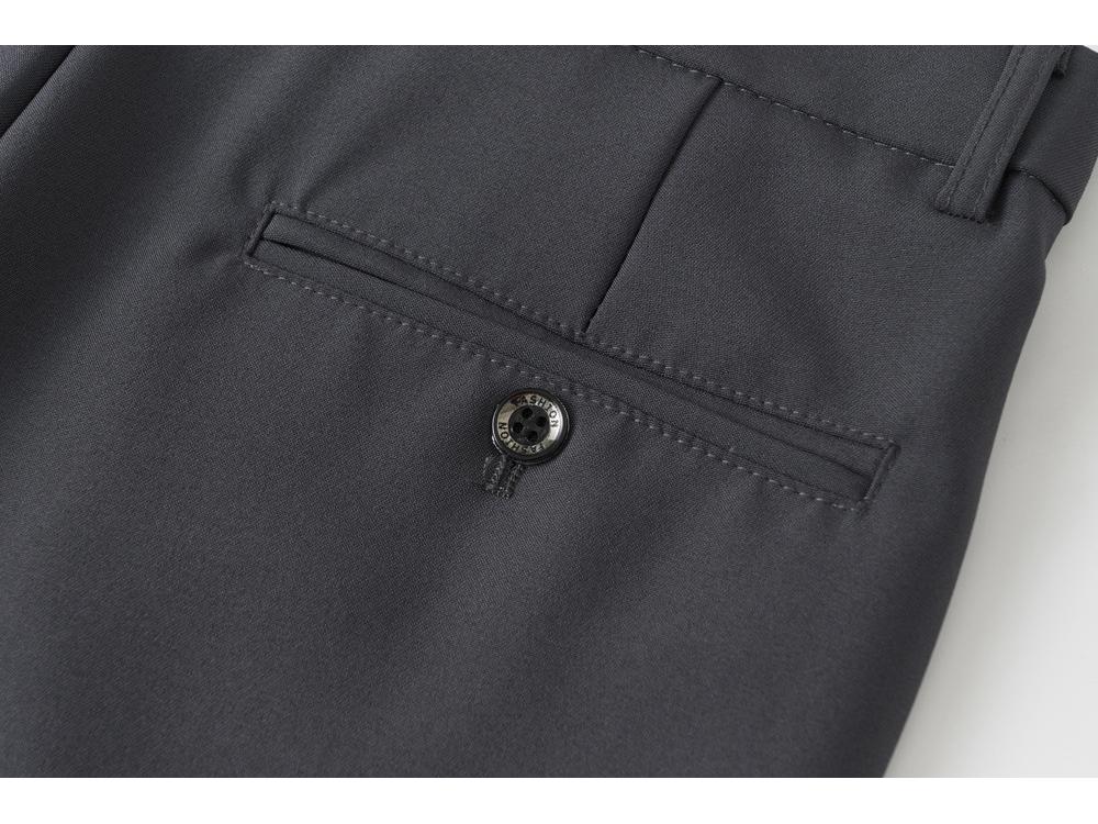 2026 Men's Elastic Ice Silk Straight-Leg Casual Pants for Spring & Autumn - Versatile, Thin, Loose Suit Pants for Middle-Aged & Young Adults.