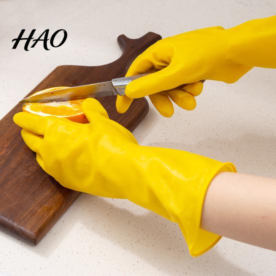 Multi Purpose Household Cleaning Gloves 2PCS Gloves, Reusable PVC Waterproof Thickened Work Extended Comfortable Kitchen for Washing Dishes Wristband