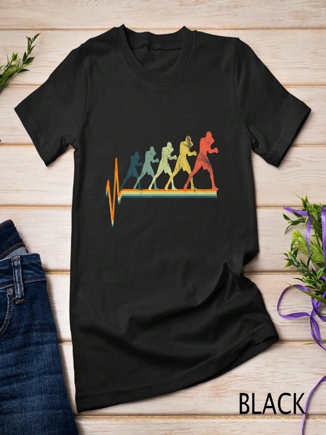 Boxing T Shirt Heartbeat Boxer Fight S