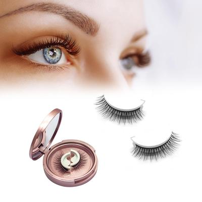 1 Paar wiederverwendbare, selbstklebende Wimpern, kleberfrei, wasserfest, künstliche Wimpern, ohne Liner oder Kleber