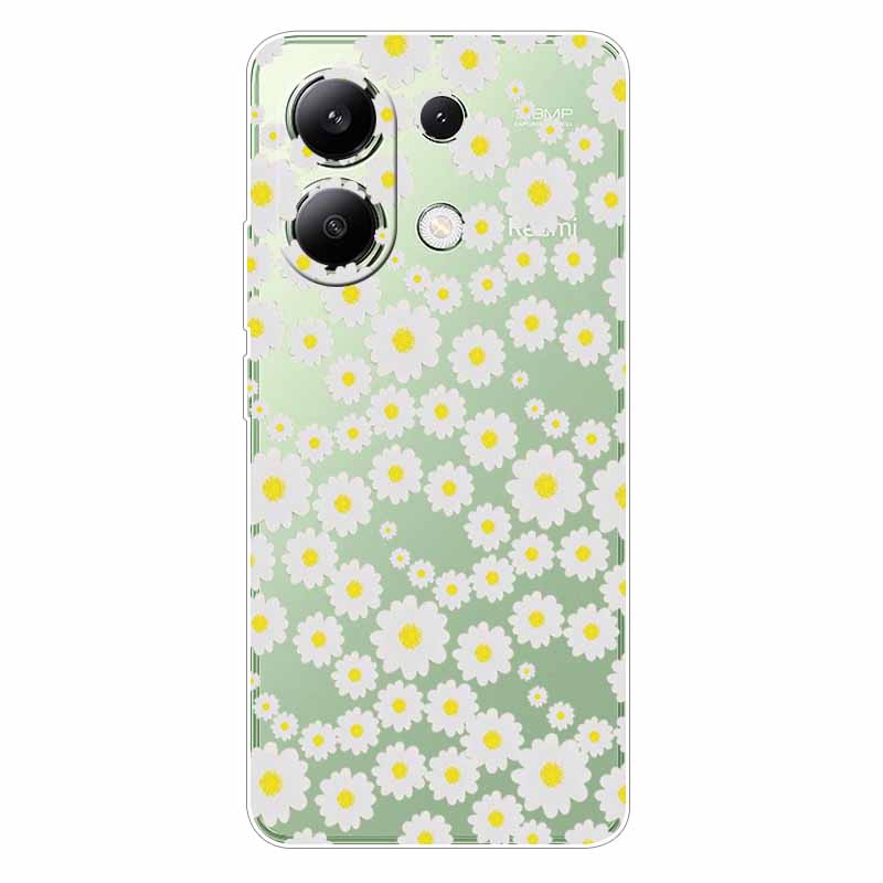 For Xiaomi Redmi Note 13 4G Case TPU Clear Soft Cute Girl Paint Cover For Redmi Note 13 4G Case Note13 Transparent Silicone