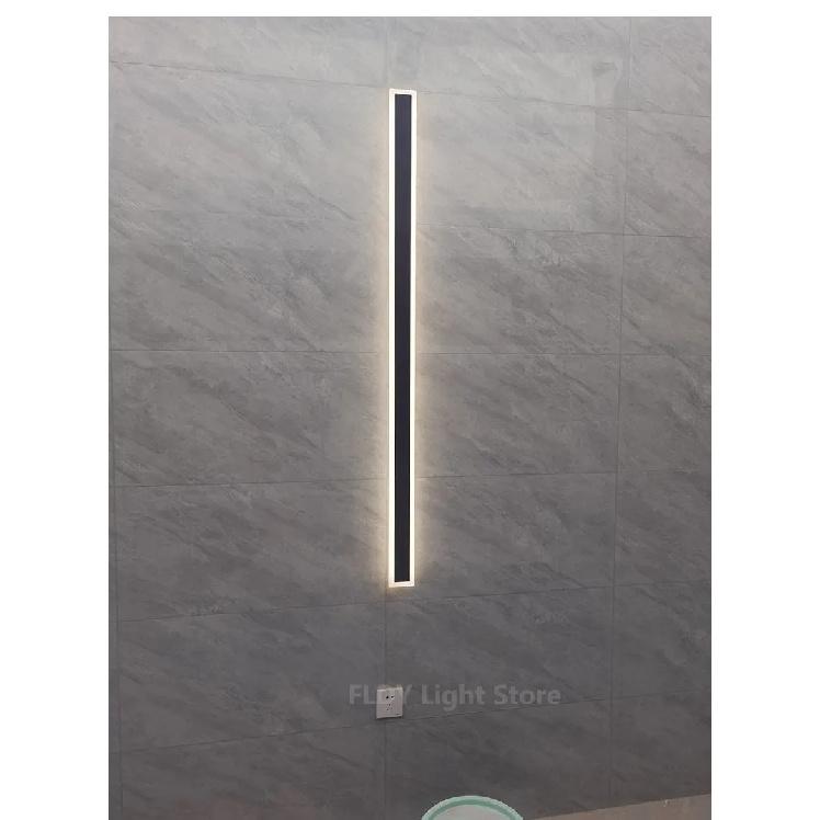 Modern Waterproof outdoor Long Strip LED wall lamps IP65 Aluminum Wall Light Garden porch Sconce Lights 110V 220V wall washer