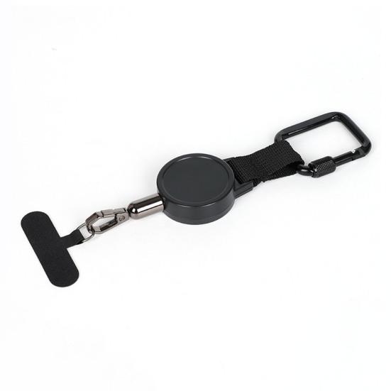 Anti-Theft Phone Tether Retractable Steel Line Cellphone Strap Universal Phone Lanyard with Locking Carabiner And Metal Tether Tab for Outdoor Hiking
