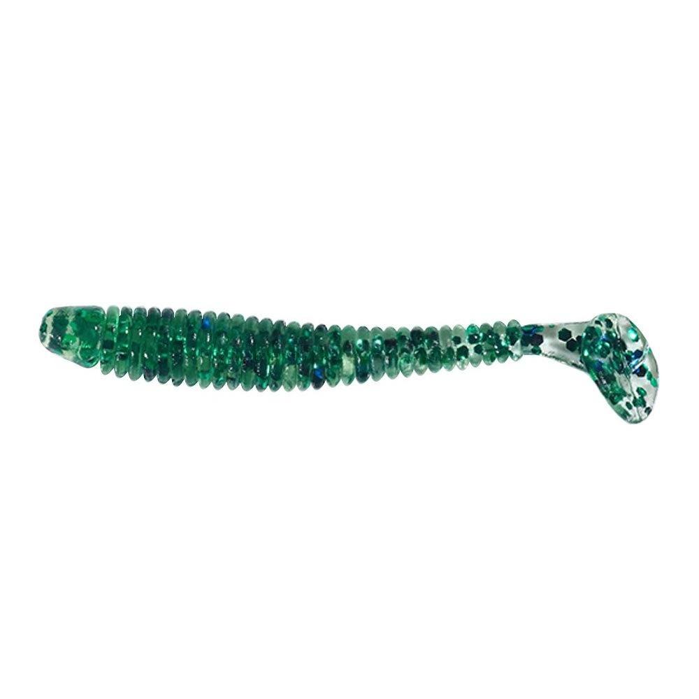 1 PACCO 5,5 cm 0,6 g 50 pezzi/sacchetto Esca artificiale morbida in plastica tipo verme con coda a palette