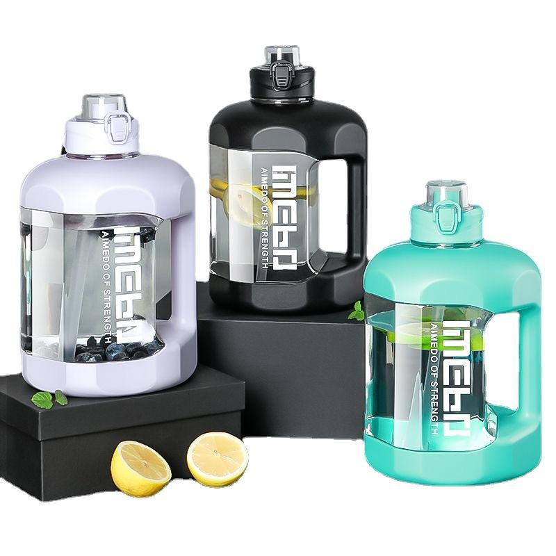 Drop-proof Large Capacity Net Red Tons Tons Bucket Sports Fitness Men and Women Students Portable Plastic Water Bottle