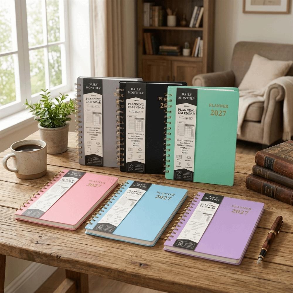 Efficiency 2027 Yearly Planner Notebook A5 Agenda Planning Notebook School Office Supplies
