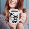 Cat To-Do List Coffee Mug Ceramic Tea Cup with Humorous Checklist