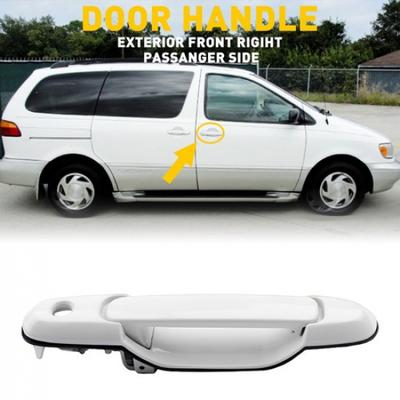 Door Exterior Handle Front Right Fit Side 98-03 Passenger White Toyota Sienna