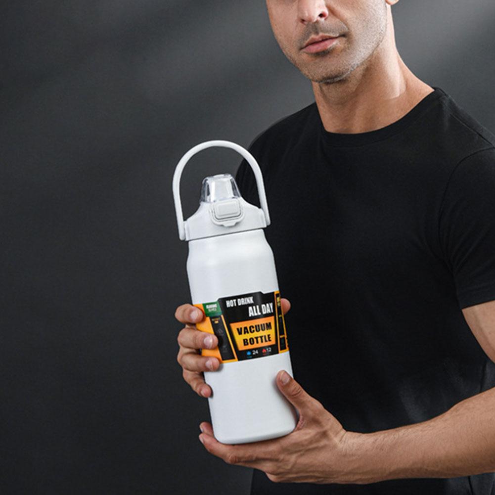 1200ml Insulated Bottle Stainless Steel Thermal Water Cup BPA Free Portable Coffee Mug Wide Mouth Opening for Sports