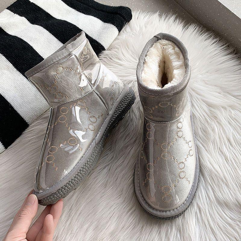 Fashion Soft Gray Waterproof Korean Style Women's Snow Boots Boot Hot Comfortable and Elegant Lamb Sale Designer Luxury Y2k Ladies Shoes