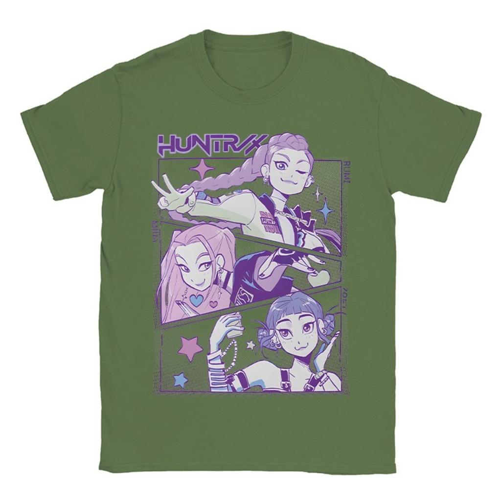 GLYDE K-pop Demon Hunter Anime T-shirt Harajuku O-neck Casual Shirt