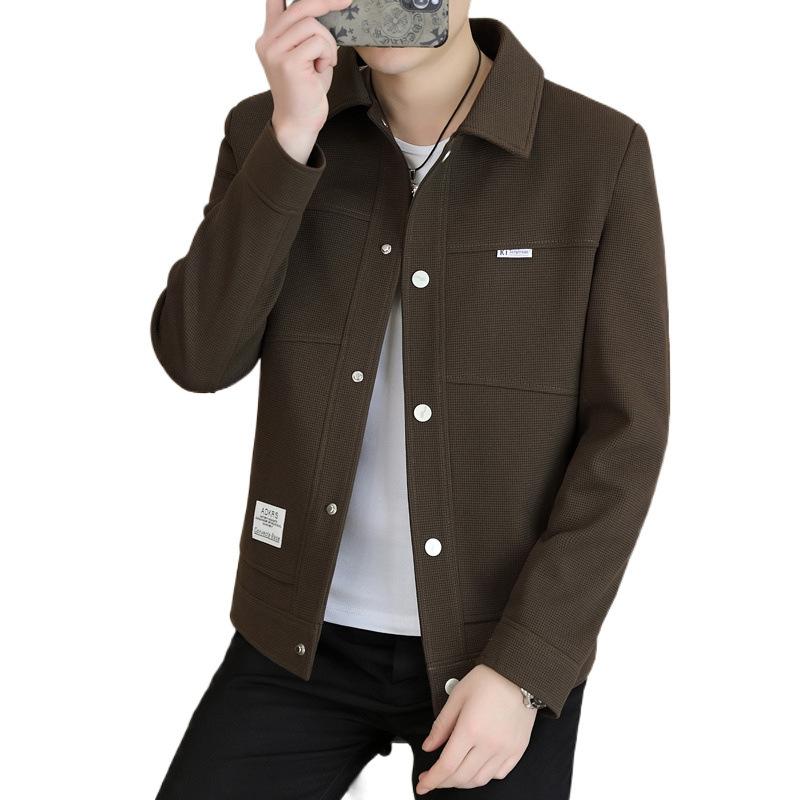 New Korean Style Casual Men's Fashion Versatile Spring and Autumn Casual Men's Handsome Simple Men's Jackets Coats Tops