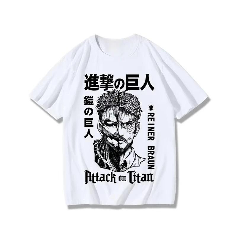 

ZX Tee 2025 summer new Japanese comics Attack on Titan T-shirt Armored Titan Reiner Female Titan Ani T-shirt S