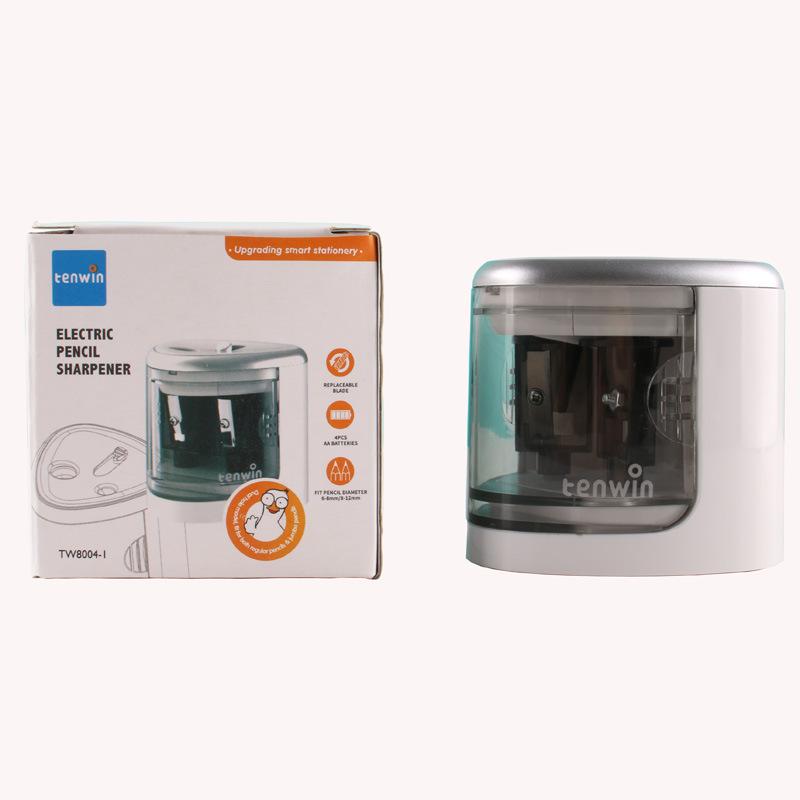 Double-hole Electric Pencil Sharpener; Automatic Pencil Sharpening for Primary School Students Writing Stationery