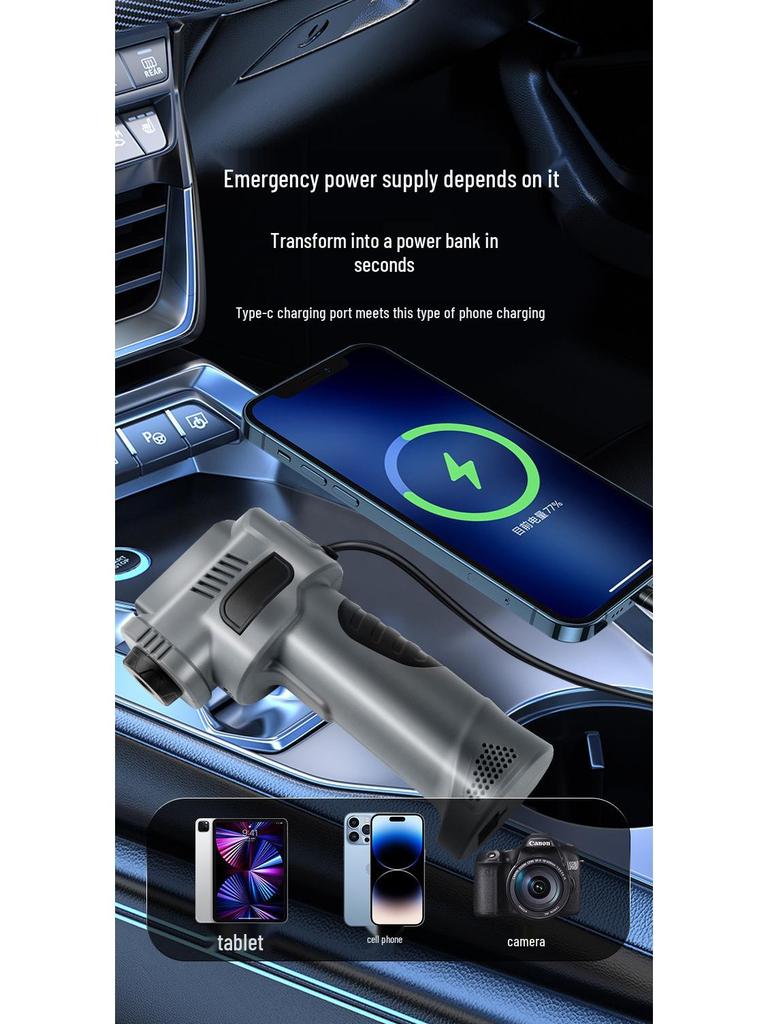 Portable Car Jump Starter & Inflatable Pump Combo