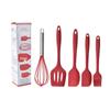 Five-Piece High-Temp Non-Stick Kitchen Utensil Set: Spatula, Oil Brush, Whisk, Baking Essentials