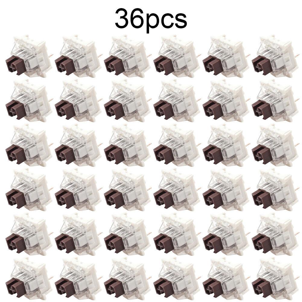 36PCS Tactile Clicky Keyboard Switches 3pin Compatible with Standard Boards