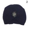2016 New Fashion Ladies Metal Jewel Accessory Winter Warm gem Turban Soft Knit Headband Beanie Crochet Headwrap Women Hat Cap