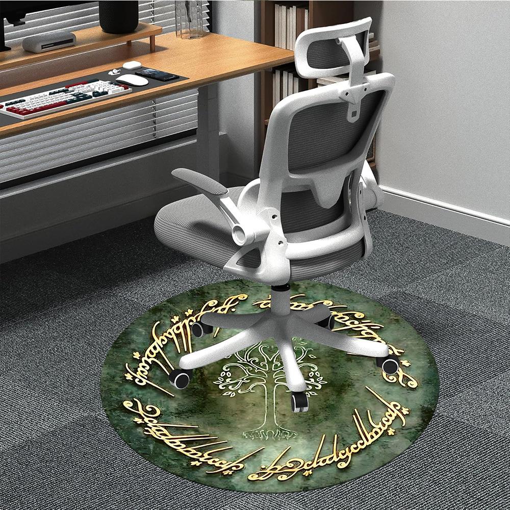 

1pc The Lord of the Rings Office Round Area Rug, Under Office Chairs Bedroom Living Room Home Decor a1022129 80cm by 80cm
