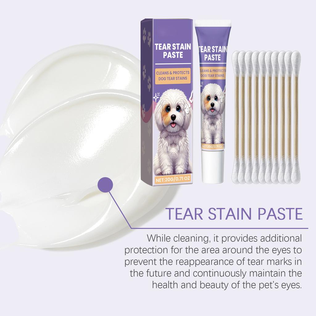 Crema per gli occhi con macchie di lacrime di cane Crema nutriente per macchie di lacrime di animali domestici Rimuovi macchie di lacrime di animali domestici Linea di lacrime di cane Cane a pelo lungo