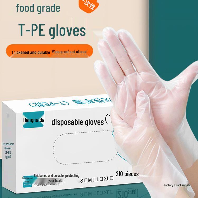 Thick Durable TPE Food-Grade Disposable Gloves for Kitchen & Household Cleaning