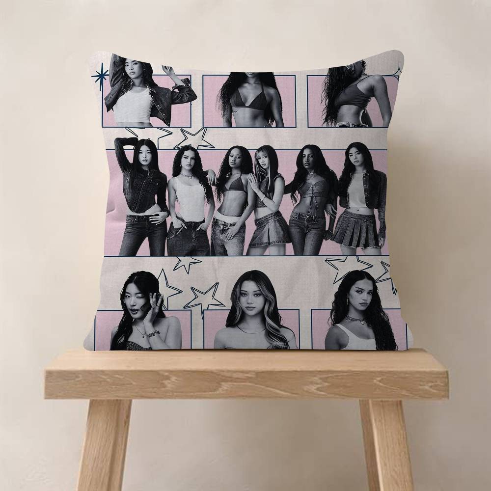 Korea Kpop Band KKatseye Pillow Gifts Home Office Furnishings Bedroom Sofa Car Cushion Cover Case xcm