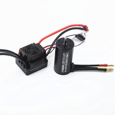 3670 2150KV Αδιάβροχος κινητήρας χωρίς ψήκτρες 120A Σετ Combo ESC χωρίς ψήκτρες για φορτηγό αυτοκινήτου με τηλεχειρισμό 1/8