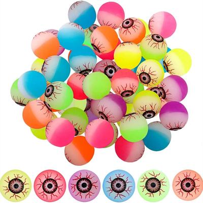 20Pcs Halloween Glowing Eyeballs Funny Bouncy Eyeballs Scary Eye Balls Toys For Kids Halloween Glowing Party Props 32Mm