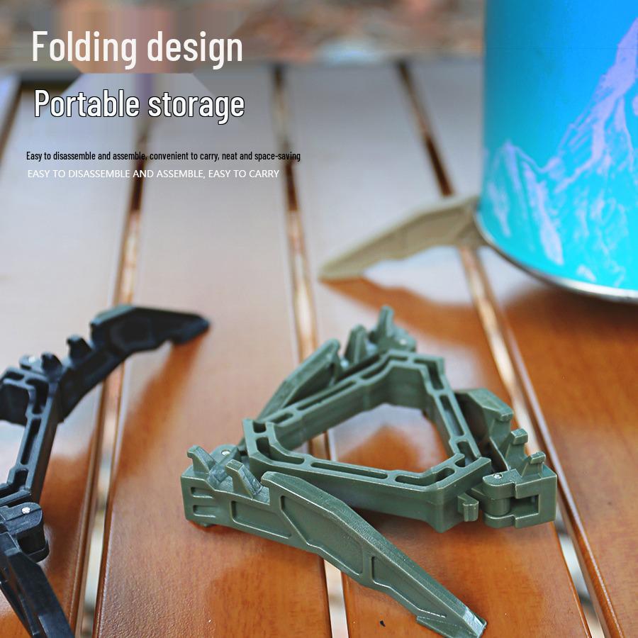 Portable Outdoor Folding Tripod Gas Can Holder - Stable Camping Stand